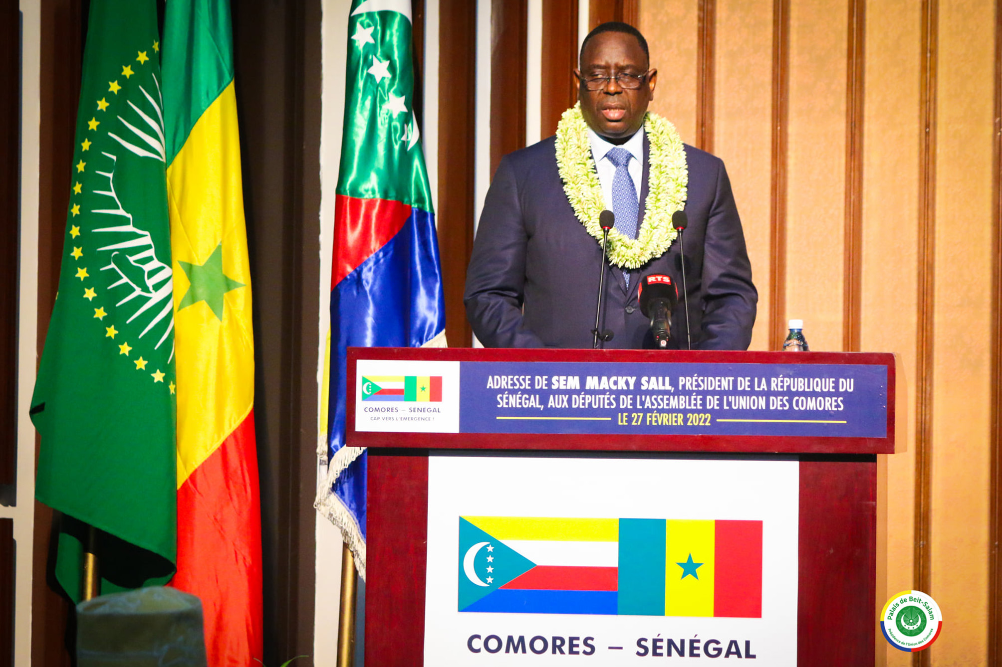 C’est à l’Assemblée Nationale, devant les élus de la Nation, que le président Macky Sall, s’est adressé au peuple comorien.